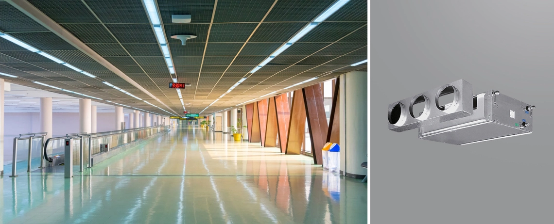 MyCond DFCL Augsta ESP gaisa vadu ventilatora spoilera ierīce, kas uzstādīta lidostā.