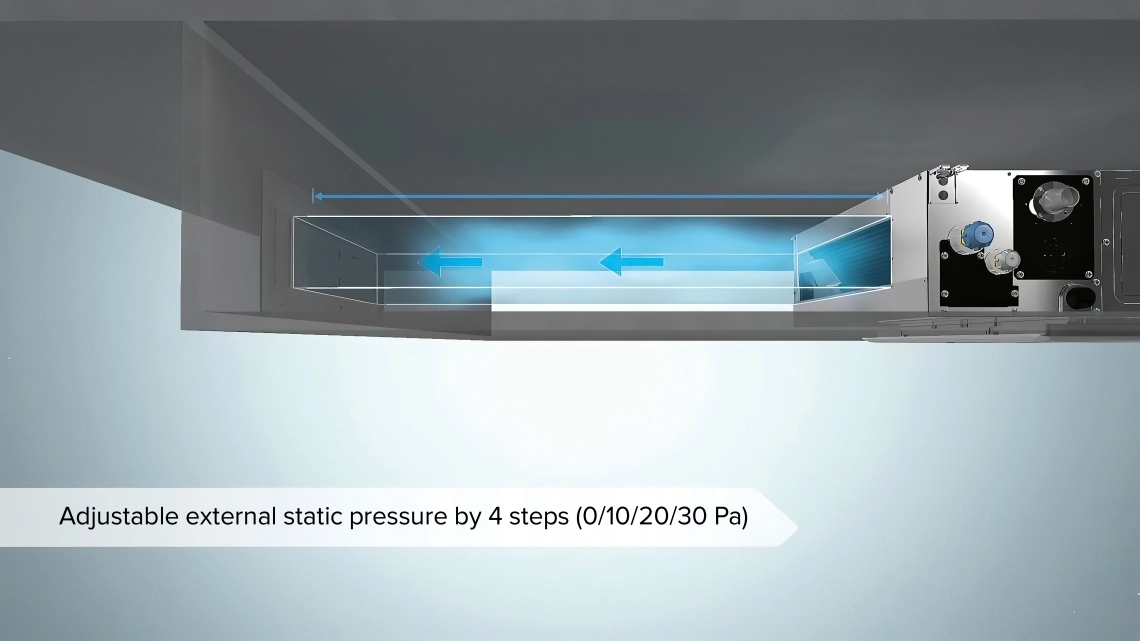 MyCond Low ESP plāns plāns ārējā statiskā spiediena regulators 0-30 Pa
