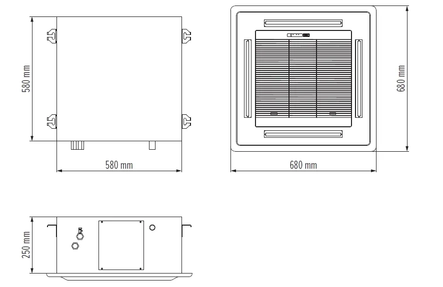 MyCond MCFK-A2/4 vispārējie izmēri - 1