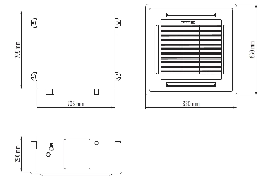 MyCond MCFK-A2/4 vispārējie izmēri - 2