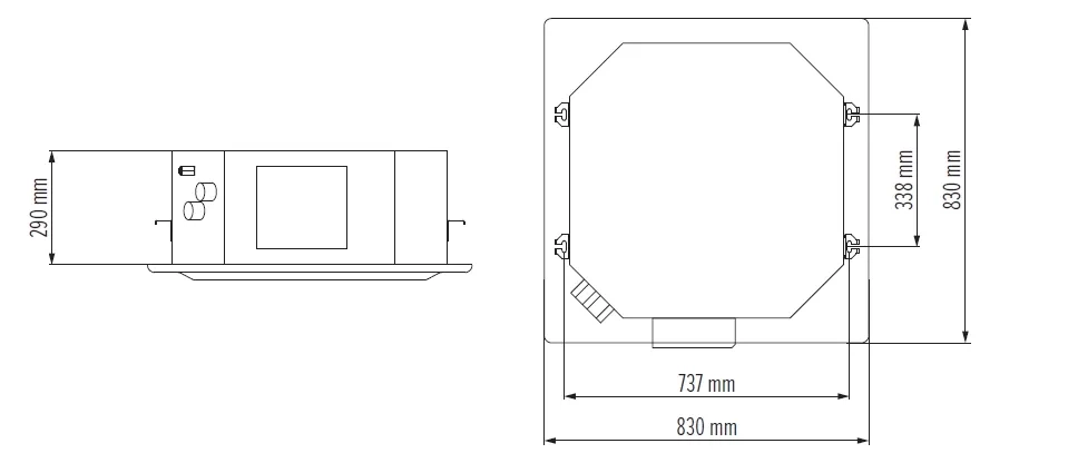 MyCond MCFK-A2/4 vispārējie izmēri - 3