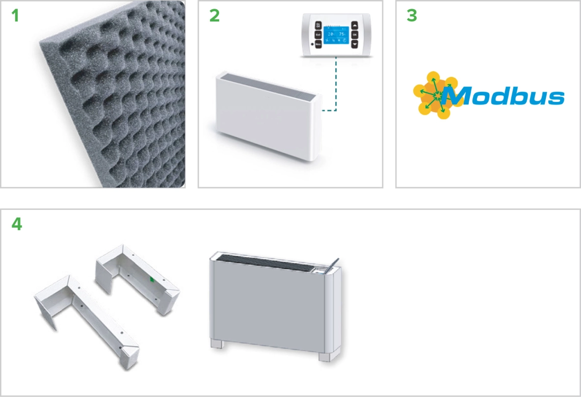 MyCond MDDS/MDCS filtrs, tālvadības pults, Modbus, montāža
