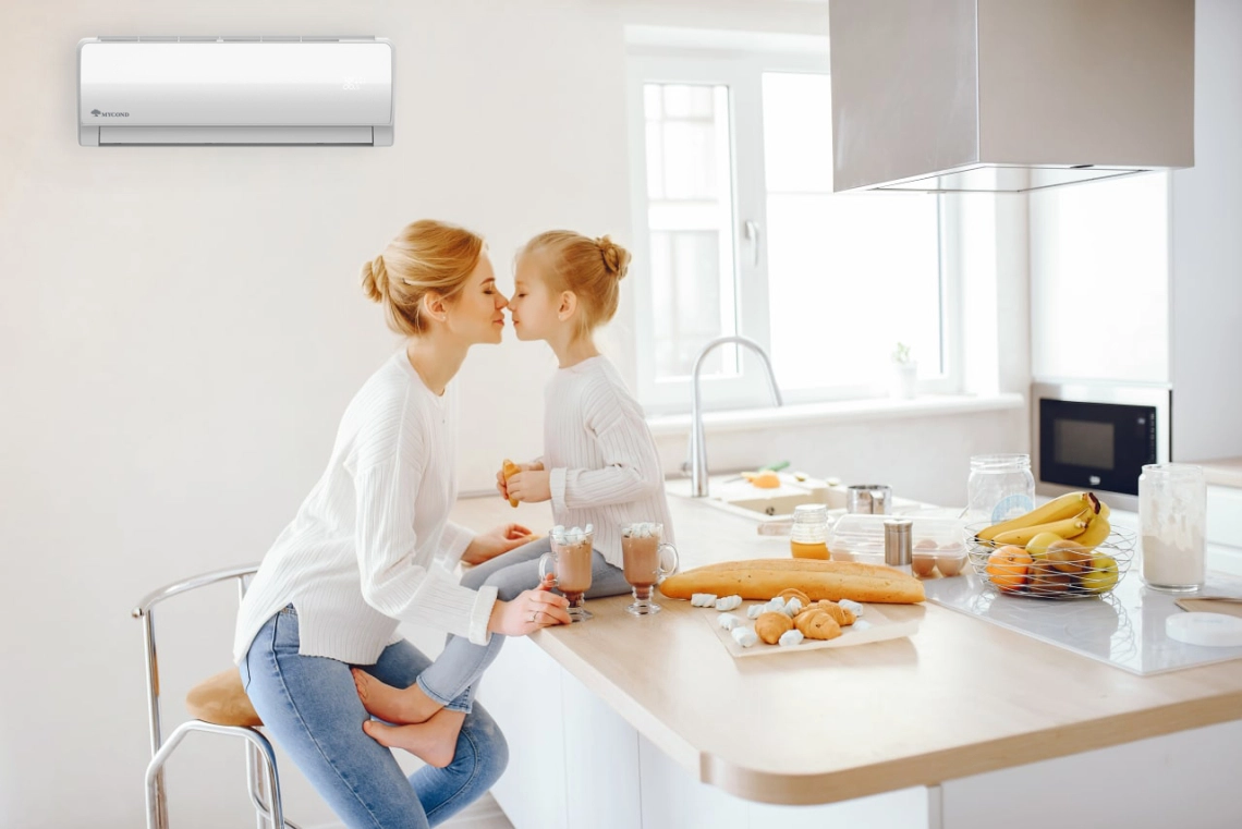 MyCond MHW Sienas ventilatora spole ar LED displeju un miega režīmu.