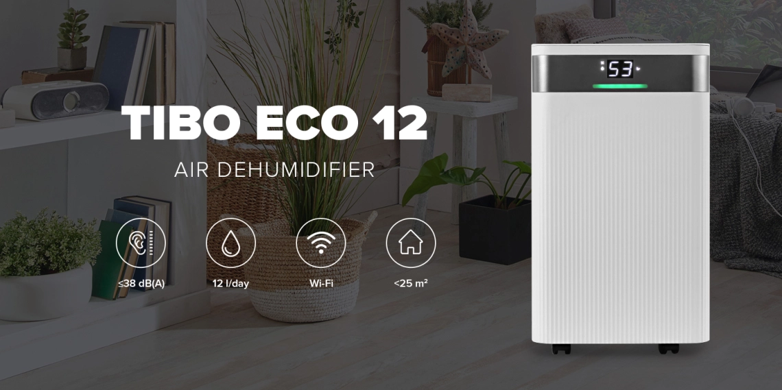 MyCond TIBO Eco 12 Compact videi draudzīgs mājokļa gaisa susinātājs.