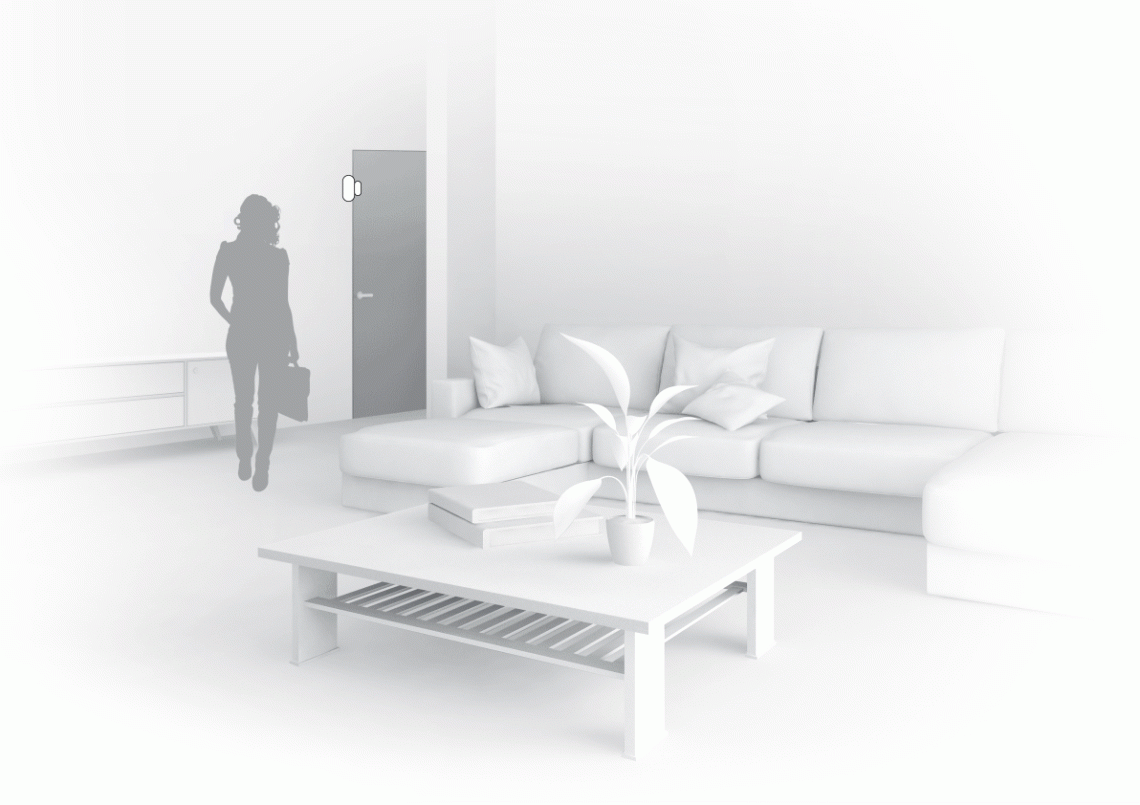 MyCond Zigbee durvju sensors mājas drošības uzraudzībai.