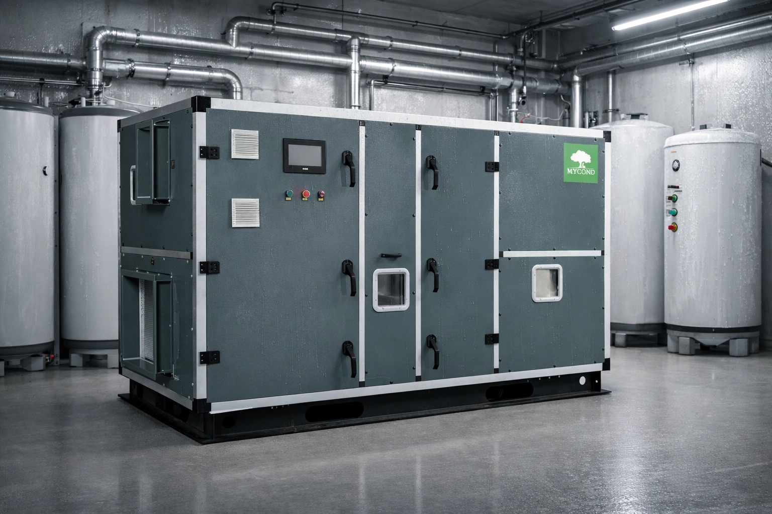 Adsorbcijas gaisa mitruma noņem&scaron;anas iekārta kontrolētām tehnoloģiskajām zonām Mycond DESS