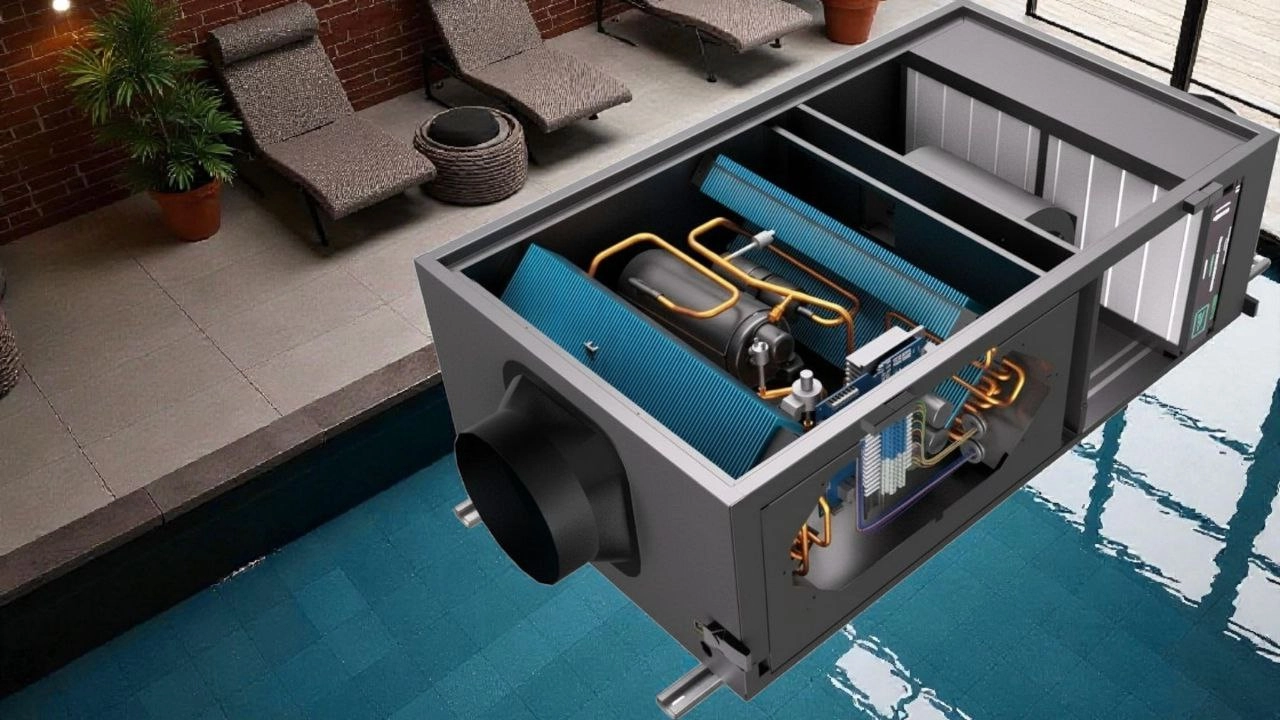 Kanālu mitruma noņemšanas ierīce baseiniem ar automātisku ieslēgšanu Mycond MSHAC