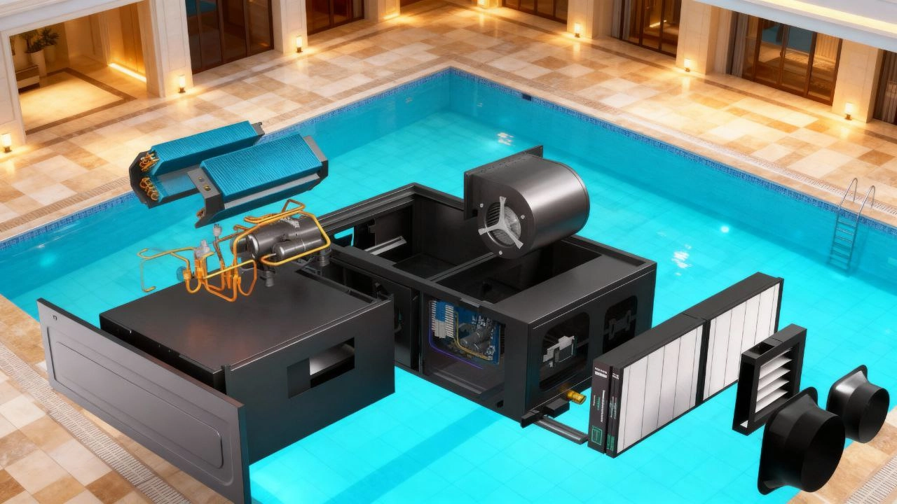 Kanālu mitruma noņemšanas ierīce baseiniem mitruma kontrole Mycond MSHAC