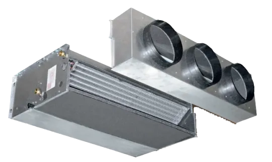HPL sērijas vidējas ESP kanālu ventilatoru spoileru iekārtas
