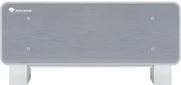 Dizaineru stāvgrīdas ventilatoru spirāles Silver Glass Low sērija