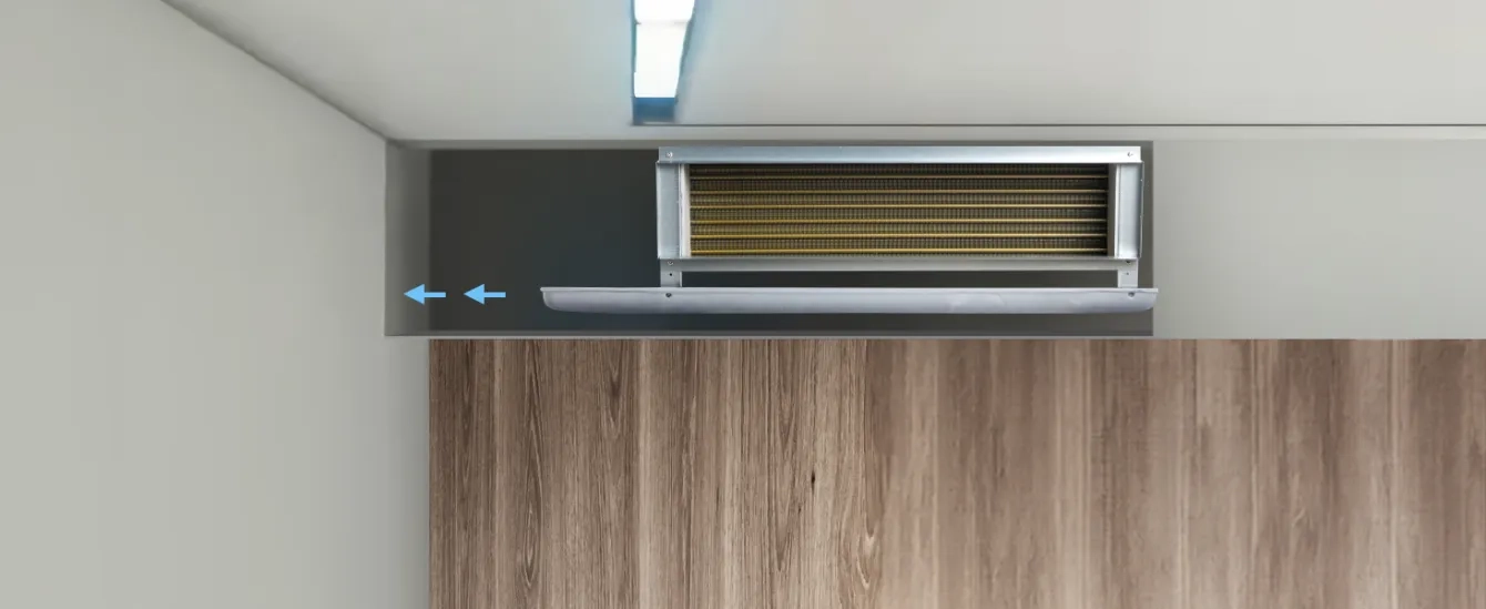 Priekšrocības, ko sniedz ventilatoru ar spirālēm uzstādīšana zem griestiem: Mycond MCFC piemērs